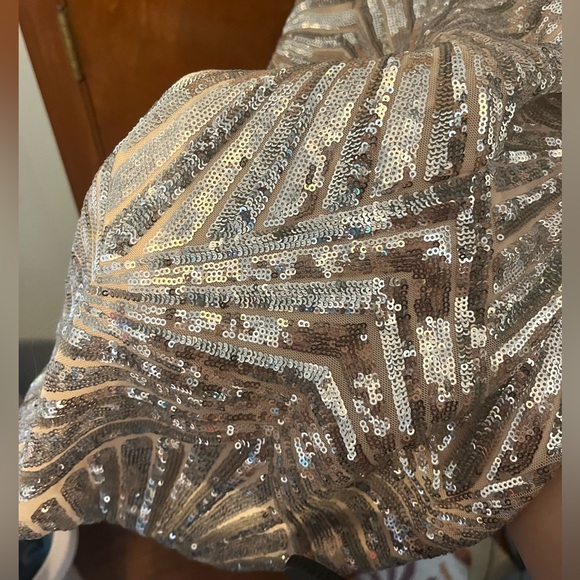 silver sequins homecoming dress - Picture 3 of 5